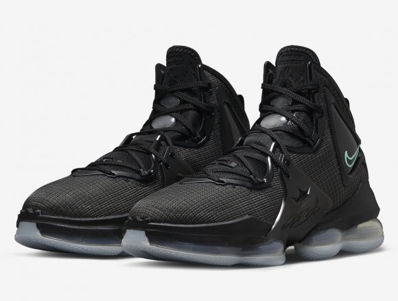 Nike LeBron 19 womens Black Anthracite Green Glow