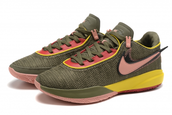 Nike LeBron 20 Military green yellow pink