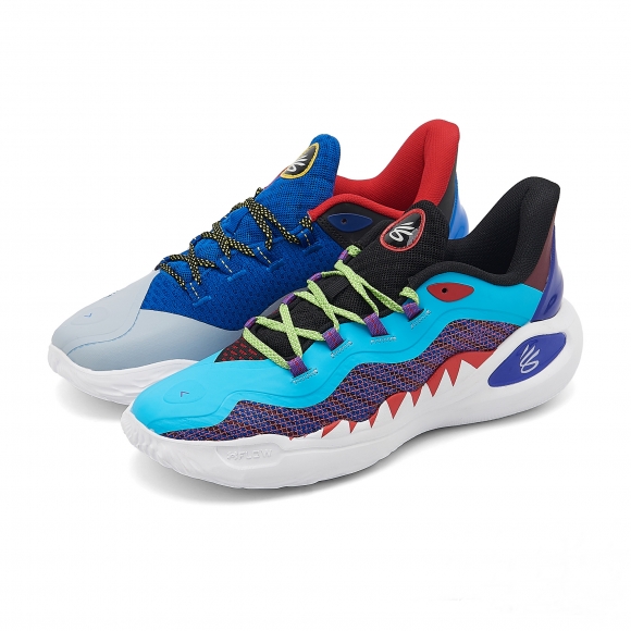 Under Armour Curry 11 what the White blue red